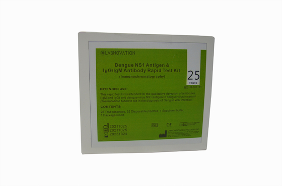 Examen de diagnostic rapide quotidien du kit 25PCS d'essai de dengue d'IgG IgM NS1 de contrôles pour la dengue