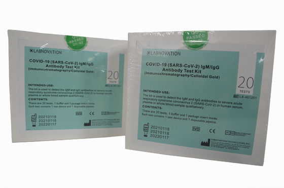 qualité  COVID-19 IgG IgM Antibody Rapid Test Kit Professional Use 20 Test Labnovation usine