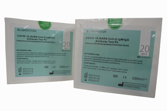 Essai rapide Labnovation de Kit Professional Use 20 d'essai d'anticorps de COVID-19 IgG IgM
