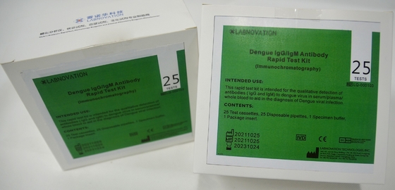 Kits rapides professionnels d'essai d'IgG IgM de dengue de 95% 25 essais