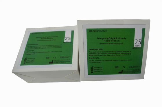 Kits rapides jetables d'essai d'IgG IgM de dengue d'anticorps 25 essais pour à usage professionnel