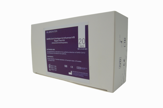 Cassettes rapides d'essai du kit 20 d'essai de la grippe ab d'antigène de Labnovation