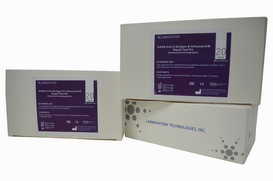 Cassettes rapides d'essai du kit 20 d'essai de la grippe ab d'antigène de Labnovation