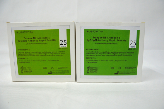 Kit rapide combiné 25PCS d'essai de NS1 AG de dengue d'ISO9001 IgG IgM